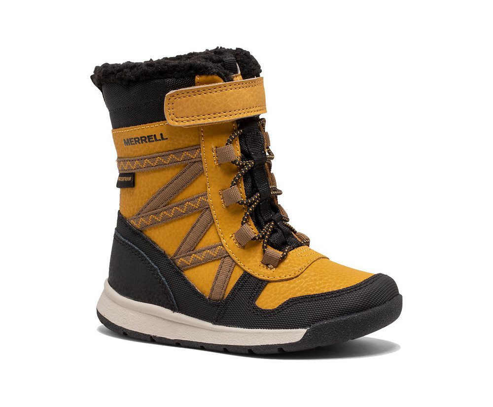 Botas Criança - Merrell Snow Crush 2.0 Waterproof Jr. - Marrom/Pretas - BKF506739